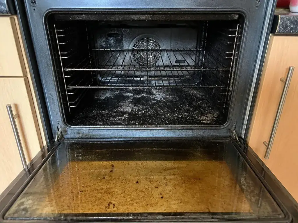 Oven before a detailed strip-down clean