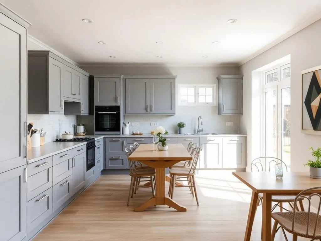 An empty kitchen prepared for handover